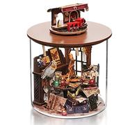 Cuteefun DIY Miniature Dolls House Kit Age 14+, DIY Wooden Doll House Kit with Dust cover, Handmade Crafts for Adults, Creative Room, Gift for Birthday, Chirstmas (Time Magic)
