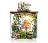 Cuteefun DIY Miniature Dolls House Kit Age 14+, DIY Wooden Doll House Kit with Dust Cover, Handmade Crafts for Adults, Creative Room, Gift for Birthday, Chirstmas (Fairytale Garden)