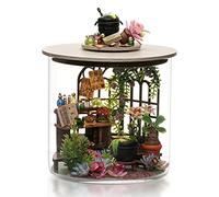 Cuteefun DIY Miniature Dolls House Kit, Mini House with Dust Cover, 1:24