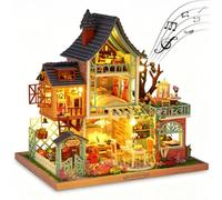 Cuteefun DIY Miniature Dolls House Kit with Music Box & LED, 1:24 Scale