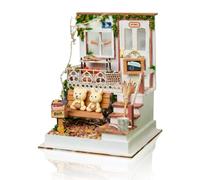 Cuteefun DIY Miniature House Kits, Mini Dollhouse with LED, Wooden Crafts for Adults Teen to Building, Birthday (Good Times)