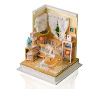 Cuteefun DIY Miniature House Kits, Mini Dollhouse with LED, Wooden Crafts for Adults Teen to Building, Birthday (Baby's Room)