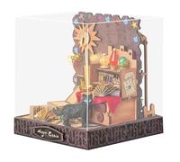 Cuteefun DIY Miniature House Kits with LED, DIY Wooden Doll House Kit with Dust Cover, Handmade Crafts for Adults, Creative Room, Unique Gift for Birthday Christmas (Magic Cabin)