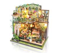 Cuteefun DIY Miniature House Kits with LED Light, 1:24 Scale