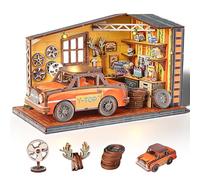 Cuteefun DIY Wooden Dollhouse Kit with LED, Mortise and Tenon Construction
