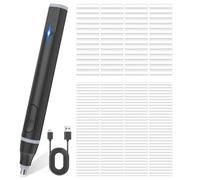 Cuteefun Electric Eraser, Electric Rubber for Art, USB Rechargeable, Black | 220 Eraser Refills, 2 Sizes, Comfort Grip, Electronic and Mechanical Eraser Pen for Artists, Students, Sketch, Engineers