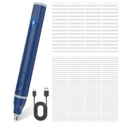 Cuteefun Electric Eraser, Electric Rubber for Art, USB Rechargeable, Blue | 220 Eraser Refills, 2 Sizes, Comfort Grip, Electronic and Mechanical Eraser Pen for Artists, Students, Sketch, Engineers