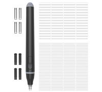 Cuteefun Electric Eraser, Electric Rubber with 220 Eraser Refills, 2 Sizes, Battery Operated, Automatic Pencil Rubber for Drawing, Ideal for Artists, Students, Sketch, Engineers, Black