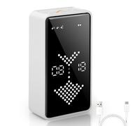 Cuteefun Pomodoro Timer, Digital Hourglass, Simulated Quicksand Effect, Quick Slide Setting, Battery Level Display, Mute & Ring Mode, Productivity Timer for Kitchen, Desk, Classroom, Study, White