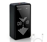 Cuteefun Pomodoro Timer, Digital Hourglass, Simulated Quicksand Effect, Quick Slide Setting, Battery Level Display, Mute & Ring Mode, Productivity Timer for Kitchen, Desk, Classroom, Study, Black