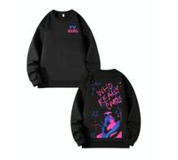CUTEEP TV Girl Who Really Cares Vintage Oversized Graphic Sweatshirt Unisex-Black||x_s