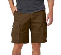 CUTeFiorino Chino Shorts for Big and Long Men, 18 cm Inseam, Flat Front Board Shorts, Baggy Carpenter Jeans Plus Size, 80s Outfits Trousers Men Elegant, brown, M