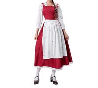 CUTeFiorino Dirndl Blouse Women's Red Performance Costumes for Women Halloween Stage Costumes Beer Festival Girls' Dresses, Plus Size Dress, My Dress Up Darling, red, XXL