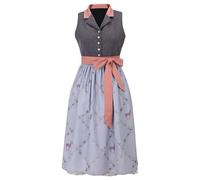 CUTeFiorino Dirndl Women's Blouse Velvet Costume Fashion Dress with Dirndl Apron Traditional Dress for Leather Trousers Boho Dress, darkgray, L