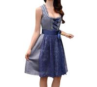 CUTeFiorino Dirndl Women's Clothing Dirndl Dress Traditional German Beer Festival Costume Cosplay Clothing Renaissance Off-the-Shoulder Dress, navy, XXL