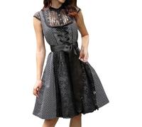 CUTeFiorino Dirndl Women's Clothing Dirndl Dress Traditional German Beer Festival Costume Cosplay Clothing Renaissance Off-the-Shoulder Dress, black, M