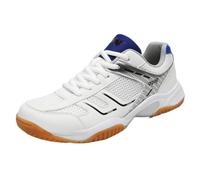 CuteFlats Breathable Tennis, Lightweight Non-Slip Court Footwear for Women Men White Blue
