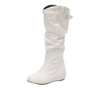 CuteFlats Knee High Boots | Women's Inner Lifted Boots 4cm Heel Buckle Detail for Daily Wear