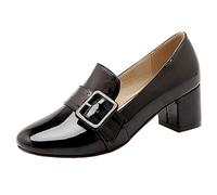 CuteFlats Women Casual Court Shoes with Block Heel