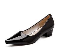CuteFlats Women Casual Heeled Court Shoes with Pointed Toe