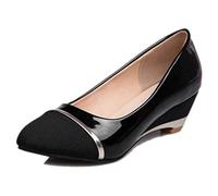 CuteFlats Women Comfort Slip-on Court Shoes with Wedge Heel