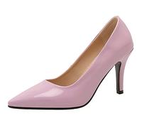 CuteFlats Women Sexy and Comfortable Slip-on Court Shoes/Business Shoes with Stiletto Heels and Pointed Toe Light Purple