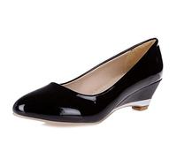 CuteFlats Women Slip-On Wedge Court Shoes with Pointed Toe