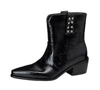 CuteFlats Women's Boots Convertible | 2-in-1 Design Transforms from Booties to Knee-High, 5.5cm Chunky Heel & Detachable Shaft