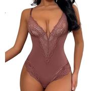 CuteFlats Women's Compression Bodysuit - Seamless Tummy Control Shapewear with Thong Bottom