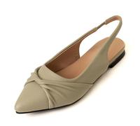 CuteFlats Women's Slip-On Flats Sandals Pointed Toe | Breathable SlingBack | Office, Walking