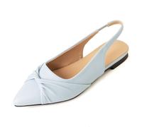 CuteFlats Women's Slip-On Flats Sandals Pointed Toe | Breathable SlingBack | Office, Walking