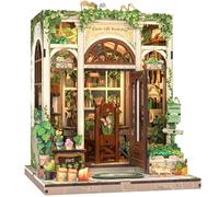 Cutefun Book Nook, 3D Wooden Puzzles for Adults DIY Miniature House Kit Tiny House Building Kit, Bookshelf Decor Gifts for Women Book Lovers (GREEN LIFE BOOKSHOP)