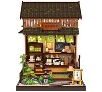 Cutefun Book Nook - DIY Bookshelf Miniature Scene House Building Kit for Adults, Tiny House Craft Model for Adults, Japanese Dessert Shop, Gift for Women Who Love Books