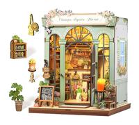 Cutefun Book Nook - DIY Miniature Dollhouse Kit for Adults Bookshelf Corner Booknook Flower Tiny House Bookshelf Decor Craft Gifts for Women Book Lovers (Champs-Élysées Florist)