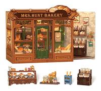 Cutefun Book Nook Kit - DIY Miniature House with LED Light - Creative Shelf Decoration - Ideal for Adults and Teenagers (Mrs. Hunt Bakery)