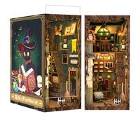 Cutefun DIY Dolls House Kit - Book Nook Kit - Miniature House Kit Led Light With Sensor Suitable for Teens and Adults Bookshelf Decor Creative Birthday Gifts (Magic Pharmacist)