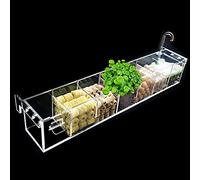 CuteHairy 5 Grids Transparent Acrylic Aquarium Filter Boxes, Hang On Aquarium Filter,External Hanging Water Purifier Aquarium Accessory for Restaurant Home Hotel, Without Pump