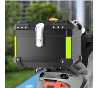 CuteHairy Motorbike Top Case 45L, Waterproof ABS Motorcycle Top Box with Security Lock, Universal Motorcycle Tail Box Luggage Trunk for Helmet