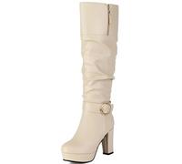 CUTEHEELS Knee-High Boots 9.5cm Heel | Fashion Women Boots for Urban Wear, 2.5cm Platform, Two Ways to Wear