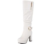 CUTEHEELS Knee-High Boots 9.5cm Heel | Fashion Women Boots for Urban Wear, 2.5cm Platform, Two Ways to Wear