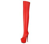 CUTEHEELS Women's Extreme High Heel Thigh Boots | 16.5cm Heel & 6.5cm Platform | 70cm Extended Calf Shaft | Multi-Color Options Available
