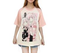 Cuteighteen Cutecore T Shirts Women Kawaii Clothes Harajuku Fashion Funny Anime Graphic Tee Loose Fit Casual Cute Summer Tops, Pink, S