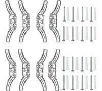 Cutelec 8pcs Clear Cord Cleat for Child Safety and 16pcs Screws for Drapery/Blinds Plastic Safety Rope Cleats Transparent Pull Cord Winders