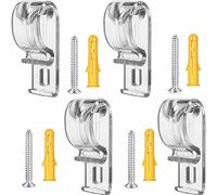 Cutelec Roller Shade Clear Saftey Chain and Cord Guide 4 Sets per Pack P Clip Fixation Hook for Bead Chain for Roller Blinds