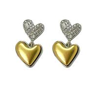 Cuteness Heart Studs Earrings Ear Jewelry Alloy Texture Golden Ear Studs Suitable for Teens and Youthful Adult Present Heart Earrings