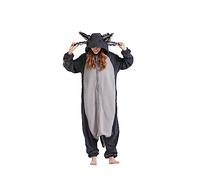 CuteOn Adult Animal Onesies Sleepwear Christmas Costume Onesie Pyjamas Women Men Homewear Halloween Nightwear-Axolotl-Black-M
