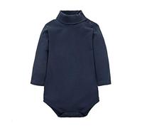 CuteOn Baby Boys Girls Solid Color Basic Turtleneck Cotton Bodysuit Jumpsuit Royalblue 18 Months