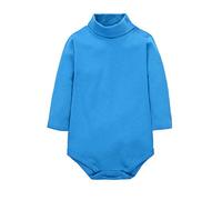 CuteOn Baby Boys Girls Turtleneck Cotton Bodysuit Jumpsuit Blue 9 Months