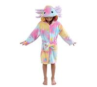 CuteOn Girls Bathrobe Kids Gifts for Toddler Boys Robe Axolotl Size 3-4T