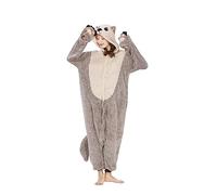 CuteOn Jumpsuit Animal Carnival Costume Party Sleepsuit Cosplay Pyjamas Cartoon Onesie Women's Pyjamas Adult Unisex Sleepwear, Sea otter, M